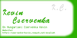 kevin cservenka business card